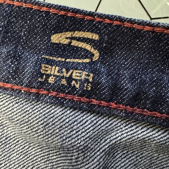 Silver Grayson Jeans Mens 32x31 Dark Blue Straight Leg Denim Distressed 32x31 - Picture 9 of 9